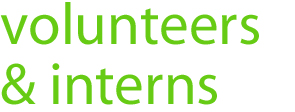 volunteers and interns
